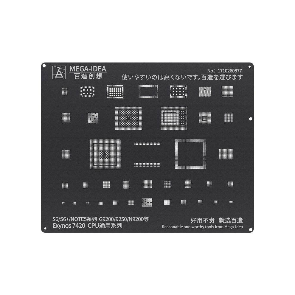 (for S6) Mega Idea Bga Reballing Stencil For Samsung S9  S9 S8  S8 S7 S6  S6 Series Tin Planting Soldering Net Template