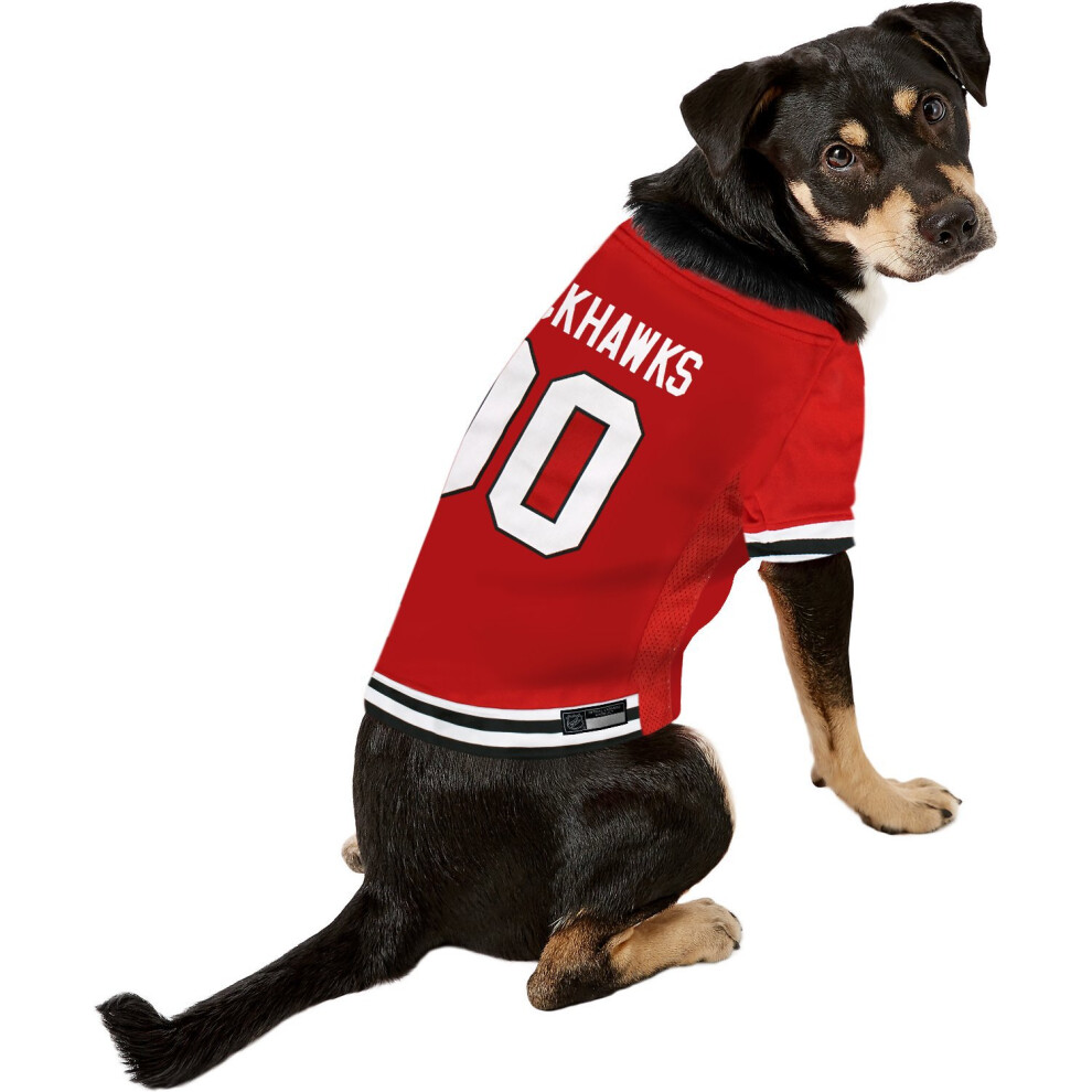 Photos - Dog Clothing Pets First NHL Chicago Blackhawks Jersey for Dogs & Cats Medium. - Le BHK-4006-MD