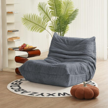 (Gray, Single seater) Corduroy sofa set, customizable without assembly, high-density elastic foam