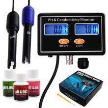 pHEc conductivity Meter with ATc Water Quality Tester 00-140pH A01999mscm Aquarium Hydroponics Tool