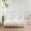 (Beige, 2 seater) Corduroy sofa set, customizable without assembly, high-density elastic foam 5