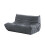 (Gray, 2 seater) Corduroy sofa set, customizable without assembly, high-density elastic foam 1