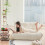 (Gray, 2 seater) Corduroy sofa set, customizable without assembly, high-density elastic foam 4