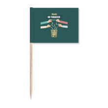Logo Throw Away The Cigarette Toothpick Flags Marker Topper Party Decoration