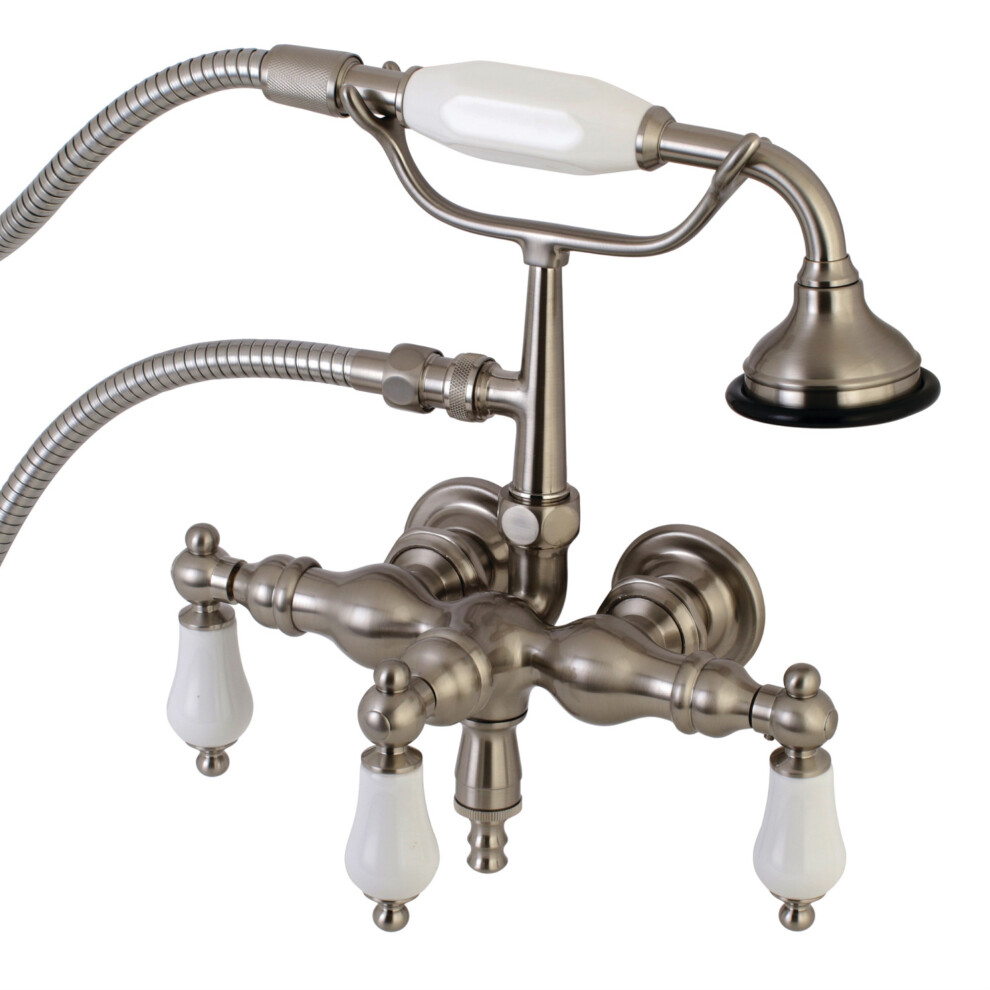 Photos - Other Bathroom Accessories Kingston Brass AE23T8 Aqua Vintage 3-3/8 Inch Wall Mount Tub Faucet wi B07B3X7L2Y