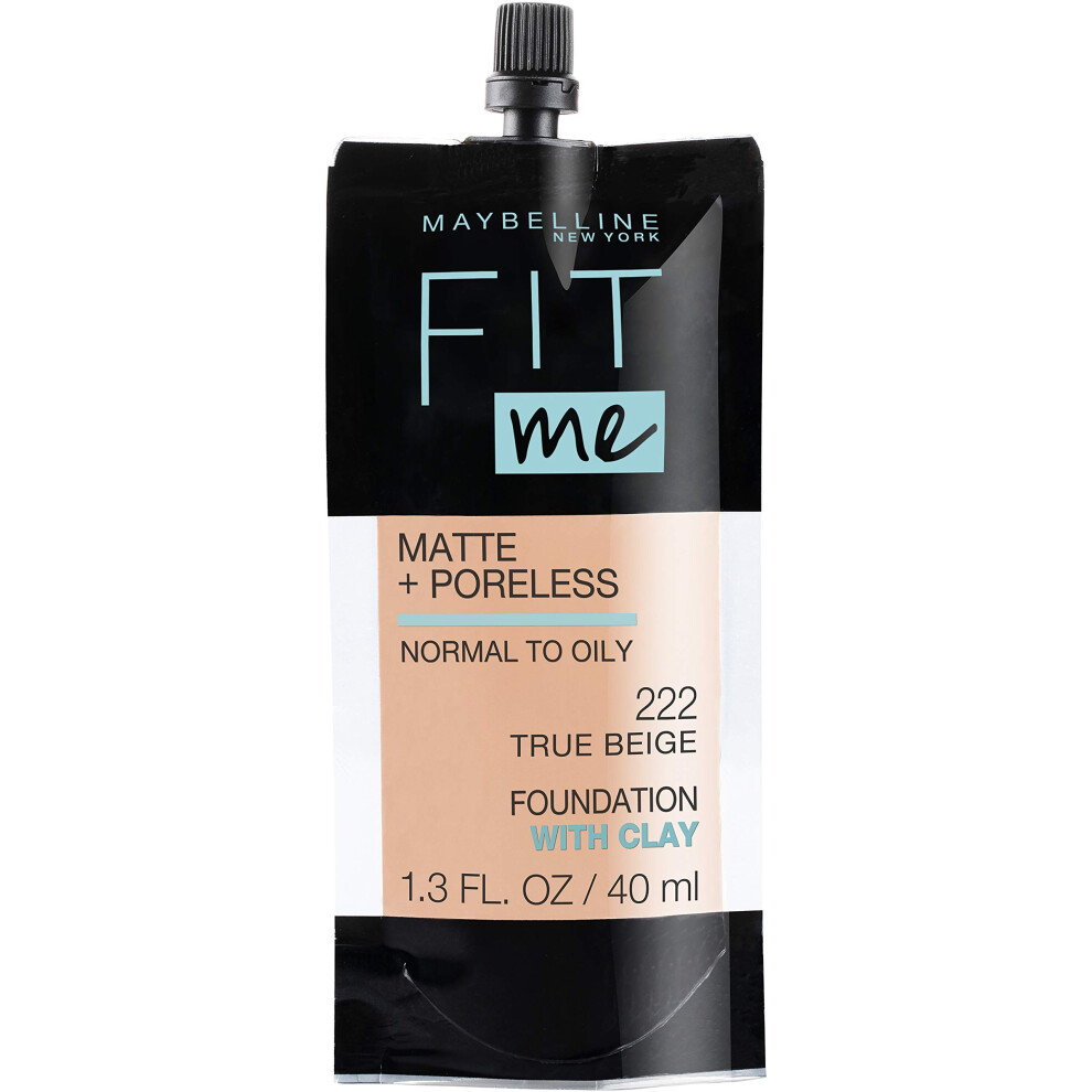 Maybelline New York Fit Me Matte  Poreless Liquid Foundation  Pouch Fo