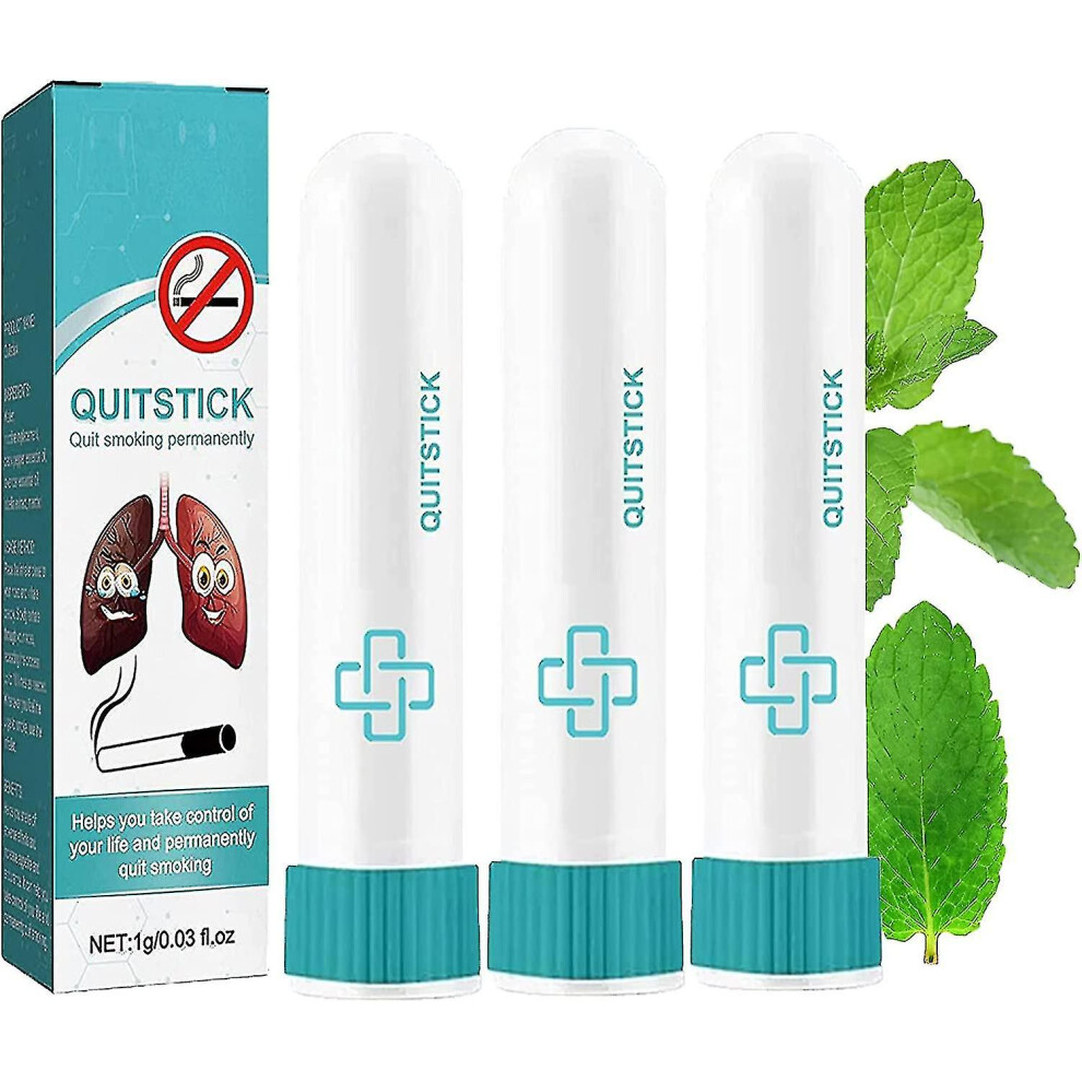 (3pcs) Breathe Free Quit Stick, Aromatherapy Inhaler, Quit Smoking Inhaler Stick, Natural Stop Smoking Aid Help Quit Cravings