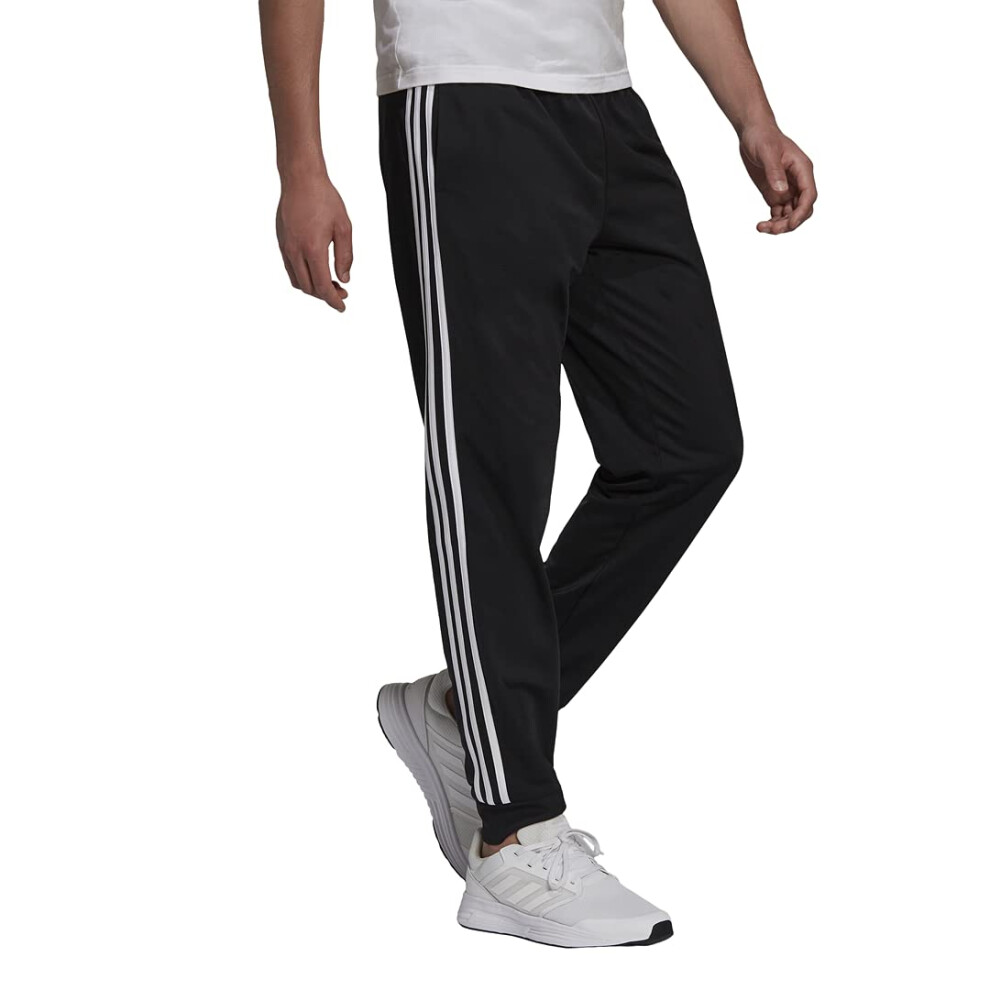 adidas Men's Big Essentials Warm-Up Slim Tapered 3-Stripes Tracksuit B