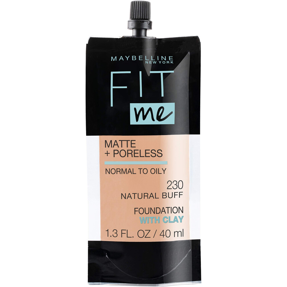 Maybelline New York Fit Me Matte  Poreless Liquid Foundation  Pouch Fo