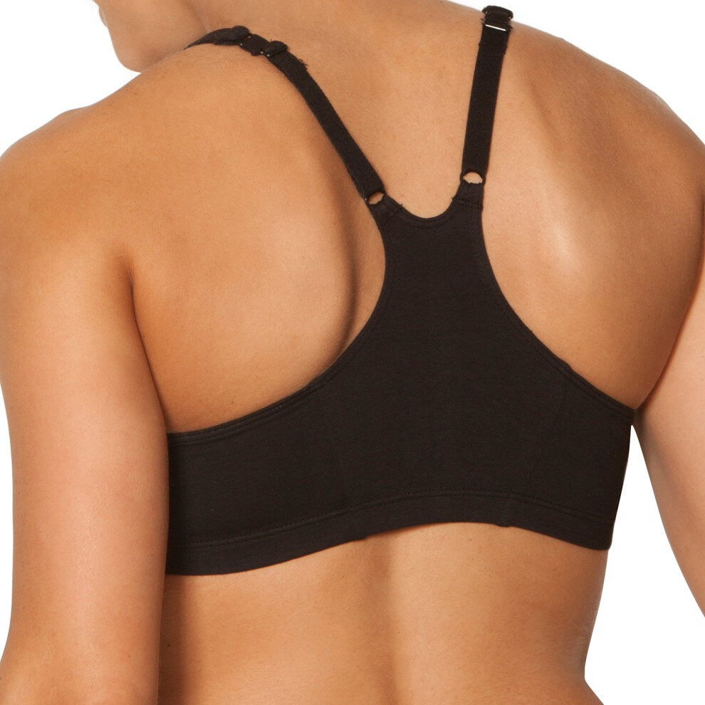 Fruit of the Loom Womens Adjustable Shirred Front Racerback Sports Bra