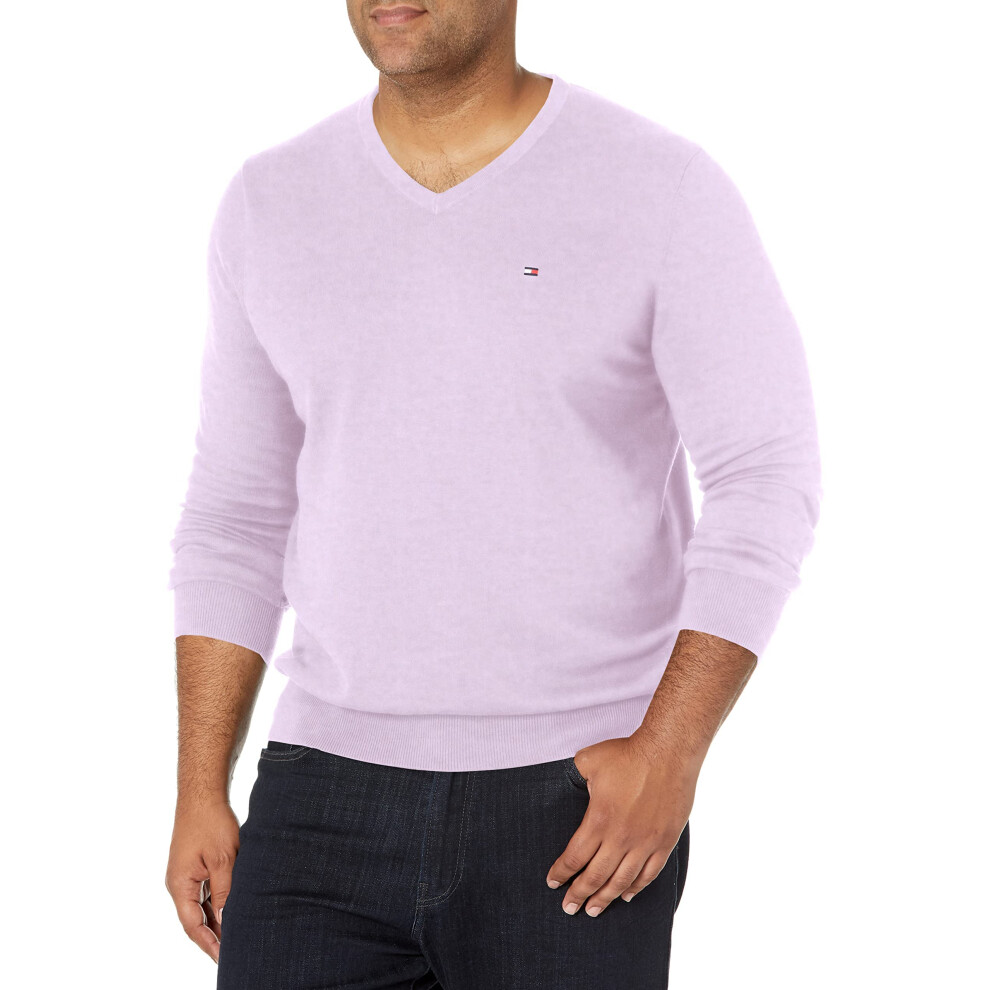 Tommy Hilfiger Men's Essential Long Sleeve Cotton V-Neck Pullover Swea