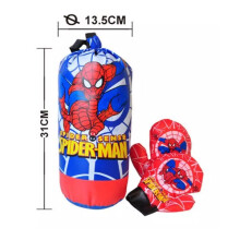 Kids Avengers Spiderman Punching Bag Boxing Gloves Toy Gift 3 Pcs Set