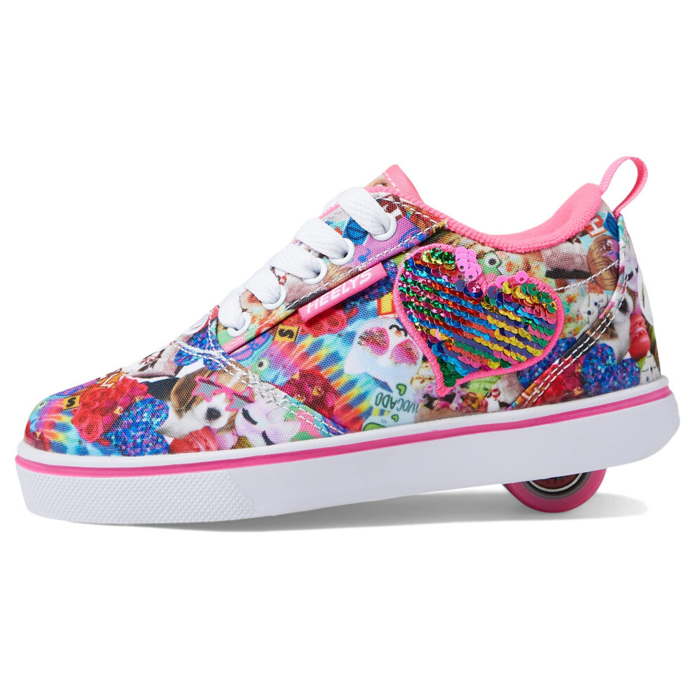 HEELYS Girl's Pro 20 Prints (Little Kid/Big Kid/Adult) Neon Pink/Laven