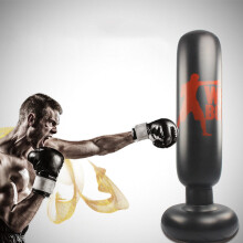 160cm Inflatable Boxing Pillar Adult Kids Tumbler Punching Bag Thickened Vertical Fitness Exercise Column
