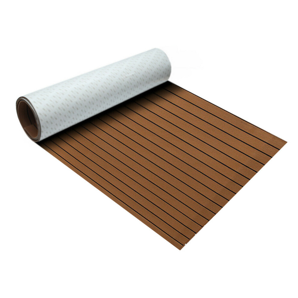 (Light Brown + Black Stripes) 8 Styles 900x2000x5mm Marine Flooring Faux Teak EVA Foam Decking Sheet