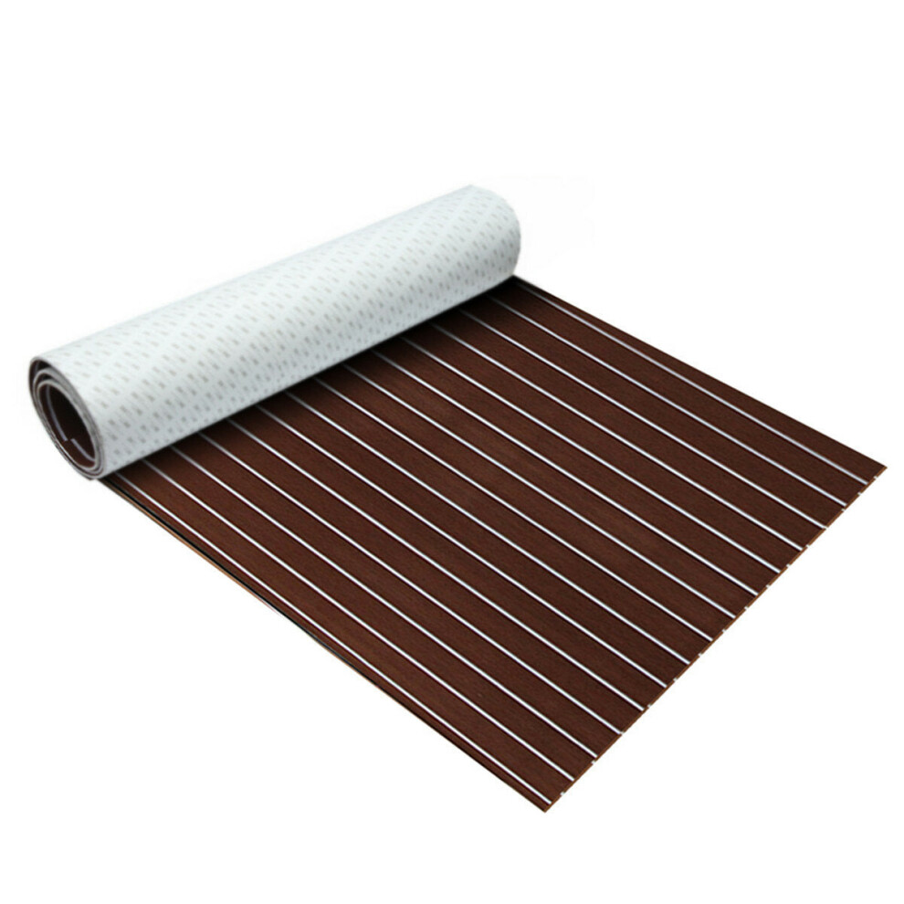 (Dark Brown + White Stripes) 8 Styles 900x2000x5mm Marine Flooring Faux Teak EVA Foam Decking Sheet