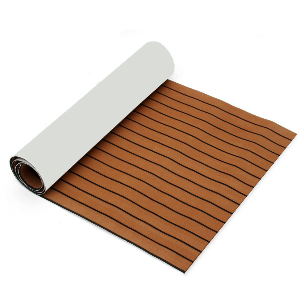 2700x900x6mm Adhesive Marine Flooring EVA Foam Boat Faux Teak Decking Yacht Carpet Sheet