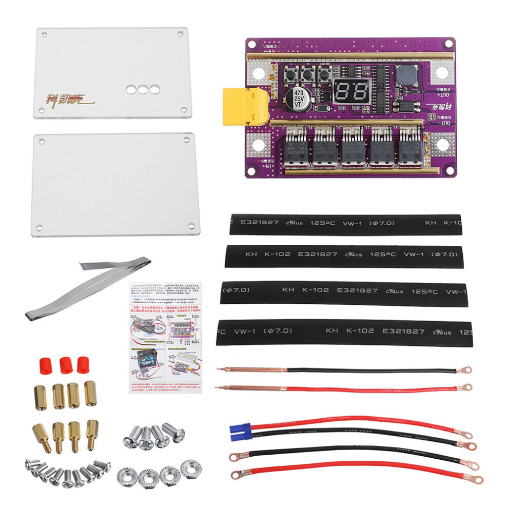 (with 6 square pen, with housing) Spot Welder DIY Kit 99 Gears Power Adjustable Mini Spots Welding Machine Control Board for Welding 14650 17490 18650