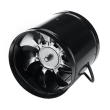 (110V) 6'' Metal Inline Duct Booster Air Cooling Vent 7 Blades Exhaust Blower