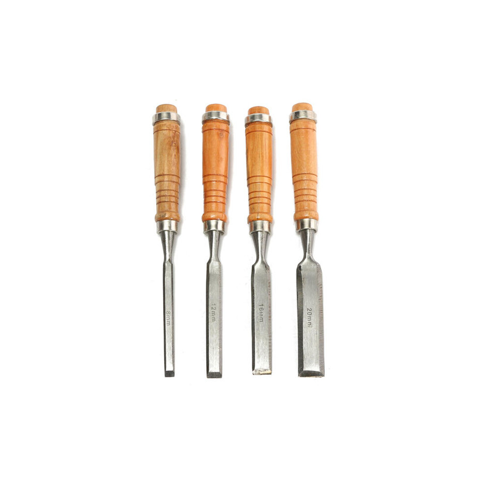 4Pcs 8/12/16/20Mm Woodwork Carving Chisels Tool Set For Woodworking Carpenter 9078193517361