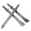 3 Pcs 7'' Length Air Hammers Punch Chipping Chisel Set Round Bar Tool Accessory 4