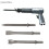3 Pcs 7'' Length Air Hammers Punch Chipping Chisel Set Round Bar Tool Accessory 8