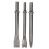 3 Pcs 7'' Length Air Hammers Punch Chipping Chisel Set Round Bar Tool Accessory 2