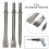 3 Pcs 7'' Length Air Hammers Punch Chipping Chisel Set Round Bar Tool Accessory 3