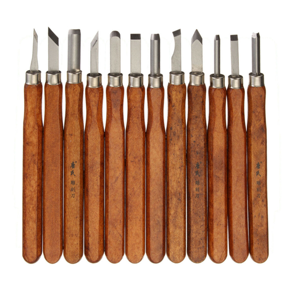 (12PCS) 3/8/12Pcs Wood Carving Chisel Tool Set Wood Working Professional Gouges