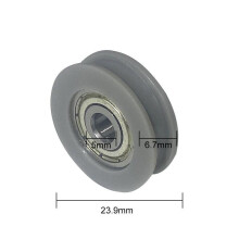 (24mm 625) Nylon U-Groove Bearings - Double Metal Shielded Chrome Steel Ball Bearings (10pcs) | Sourcing Map