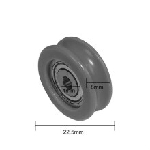 (625ZZ) Nylon U-Groove Bearings - Double Metal Shielded Chrome Steel Ball Bearings (10pcs) | Sourcing Map