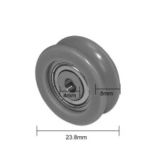 (23.8mm S625ZZ) Nylon U-Groove Bearings - Double Metal Shielded Chrome Steel Ball Bearings (10pcs) | Sourcing Map