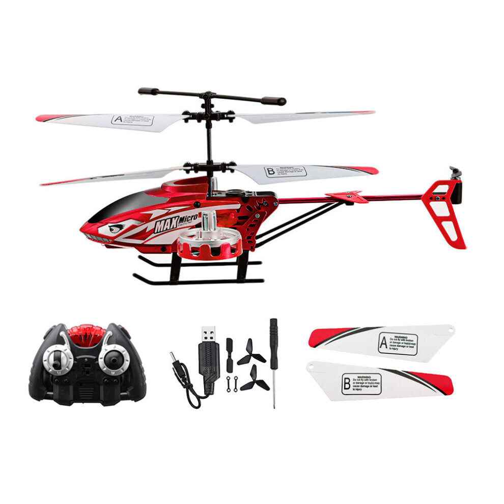 (Red) 4.5CH Electric Light USB Charging Remote Control RC Helicopter RTF for Children Outdoor Toys