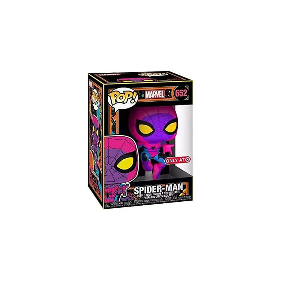 Funko Pop! Marvel: Blacklight Spider-Man Vinyl Figure Exclusive Black