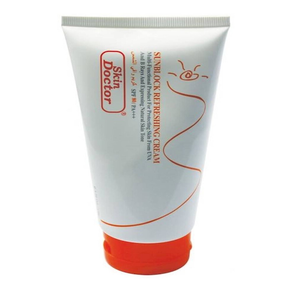 Cream Skin Doctor Refreshing Spf 80 Sunblock 150G Maximum Uva/Uvb Protection For All Skin Types
