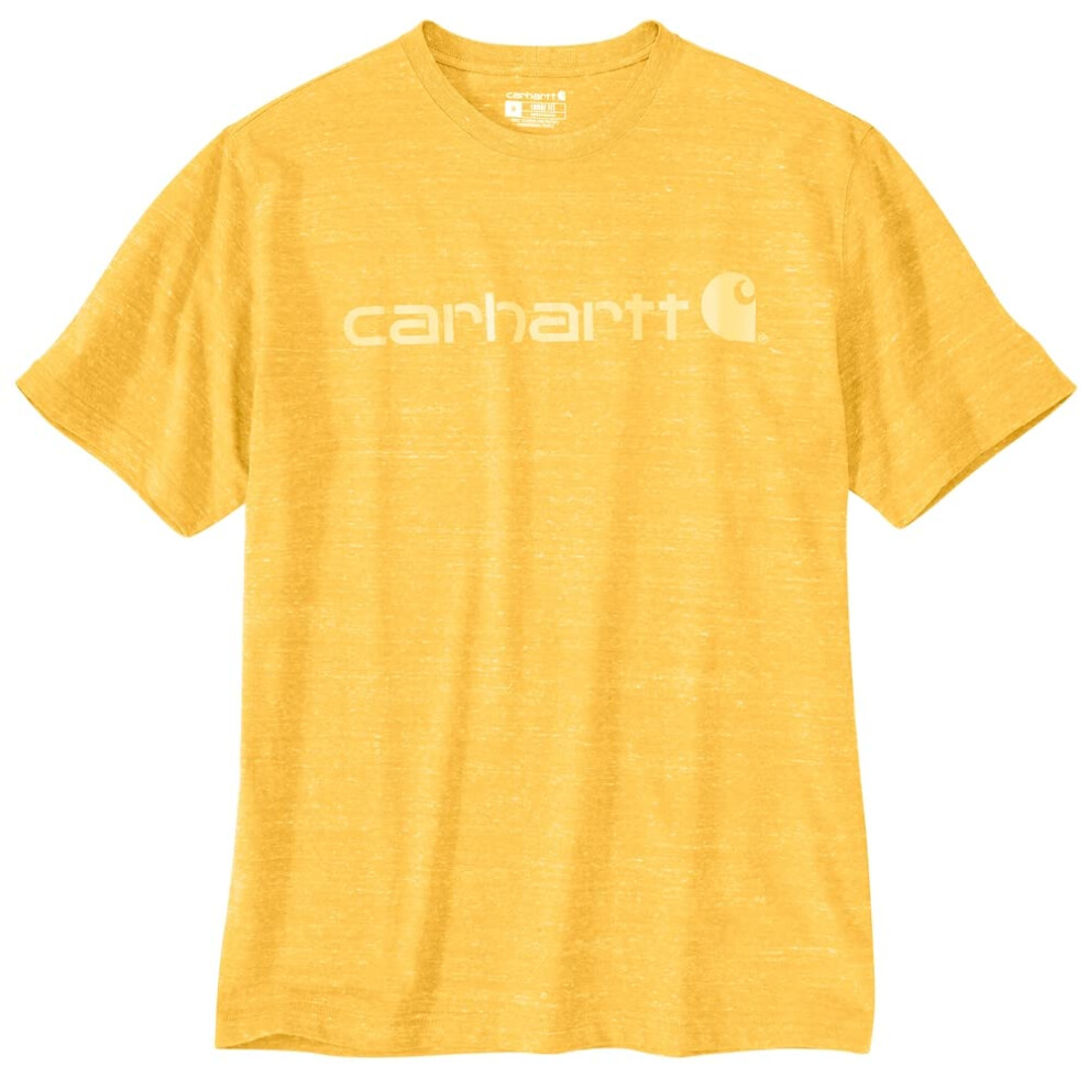 carhartt Mens Loose Fit Heavyweight Short-Sleeve Logo graphic T-Shirt