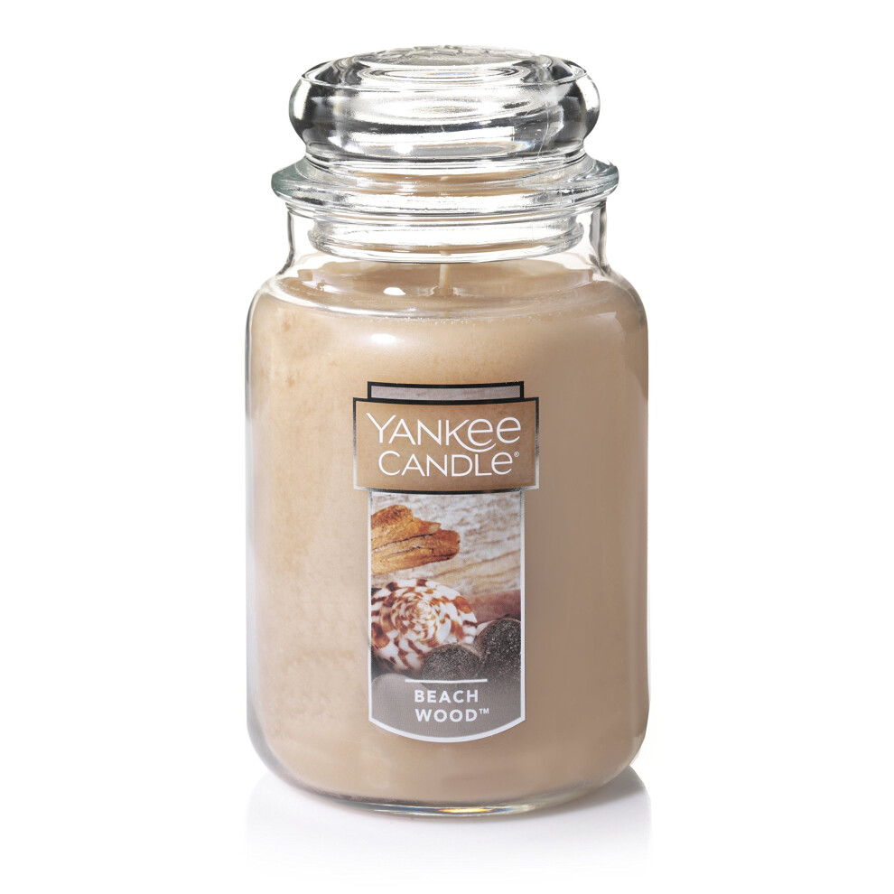 Yankee candle Beach Wood Scented  classic 22oz Large Jar Single Wick c