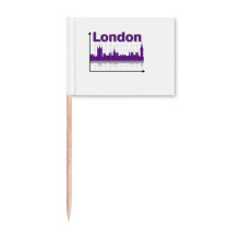 London Outline City Axis Toothpick Flags Marker Topper Party Decoration