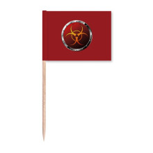 Logo Hazardous Substance Art Deco Fashion Toothpick Flags Marker Topper Party Decoration