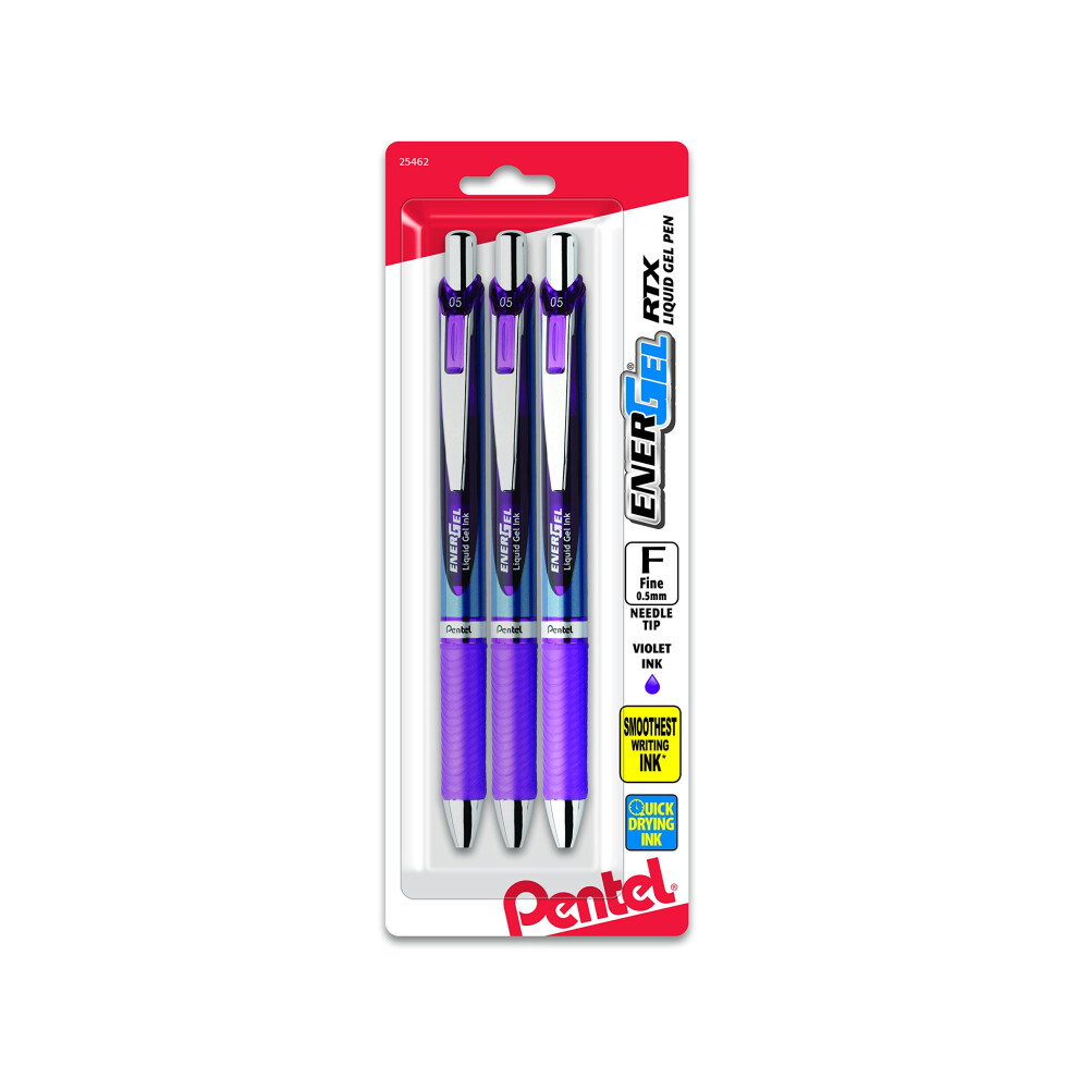 Pentel EnerGel RTX Retractable Liquid Gel Pen (0.5mm) Needle Tip  Fine