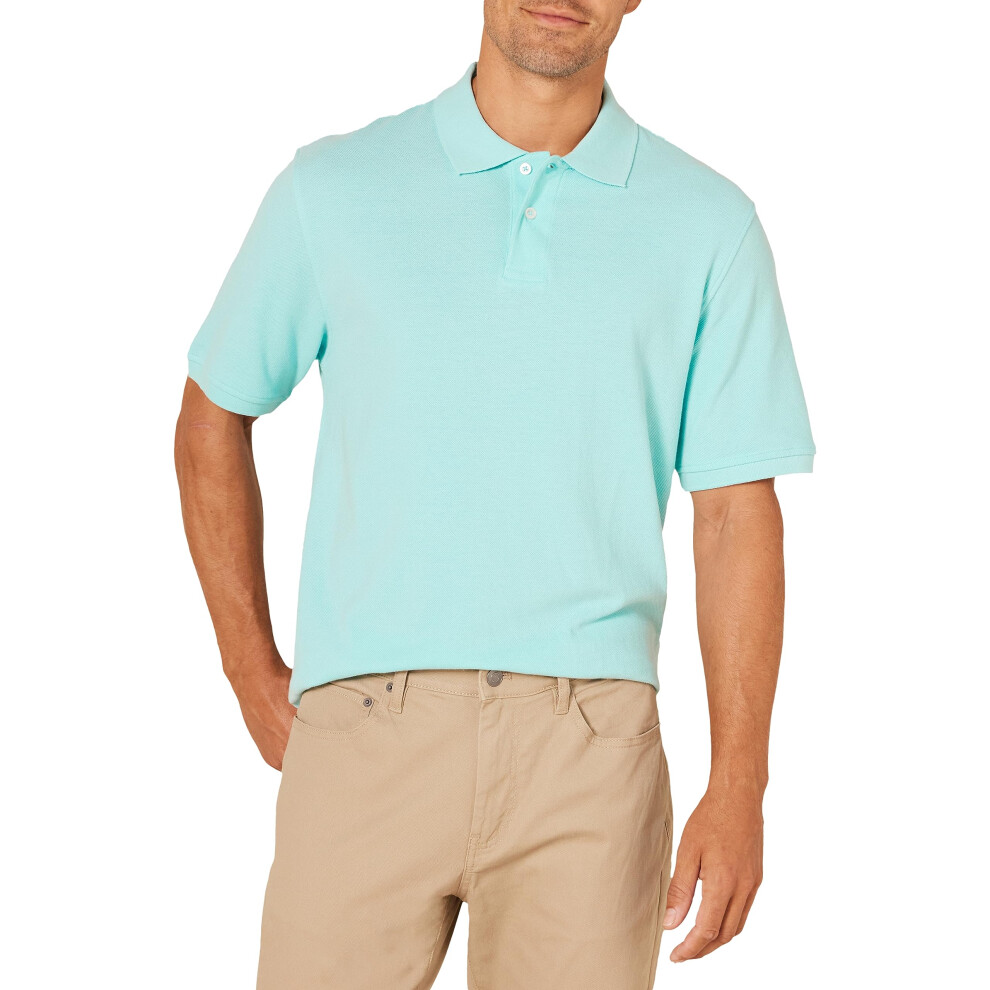 Amazon Essentials Mens Regular-Fit cotton Pique Polo Shirt (Available