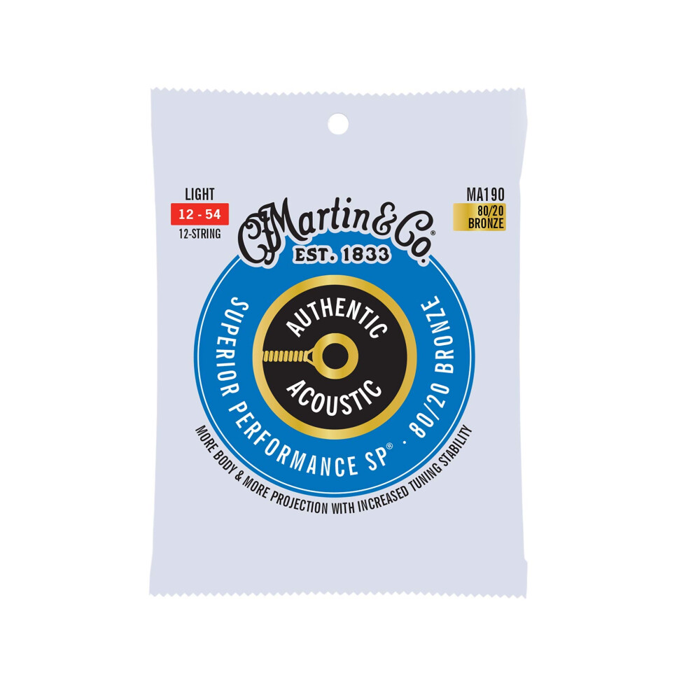 Martin Authentic Acoustic guitar Strings  Superior Performance Light 1