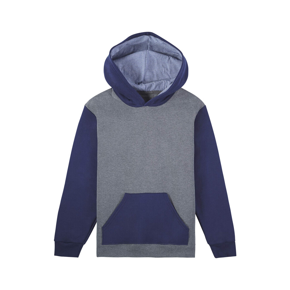 Fruit of the Loom Boys' Fleece Hoodie Sweatshirt  Charcoal Heather/Gho