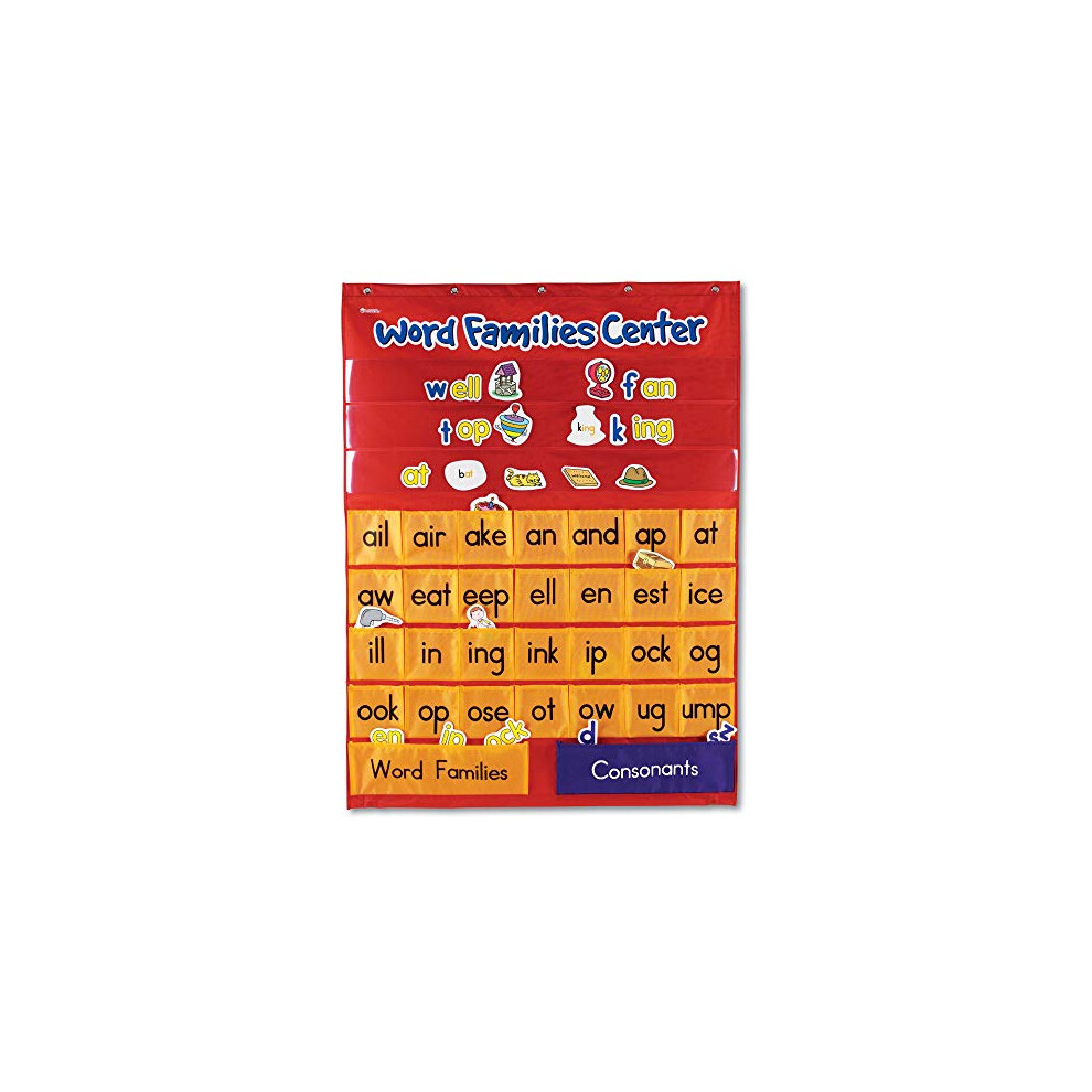 Learning Resources Word Families Center Pocket Chart  ABC  Phonics Cha