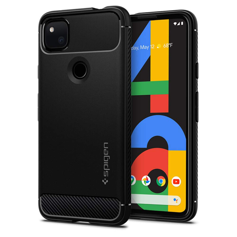 Spigen Rugged Armor Designed for google Pixel 4a case (2020) NOT compa