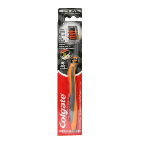 Colgate Colgate Zigzag Charcoal Toothbrush Multicolor