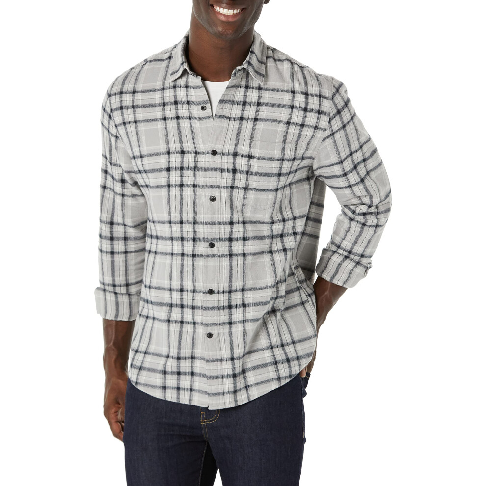 Amazon Essentials Men's Long-Sleeve Flannel Shirt (Available in Big &