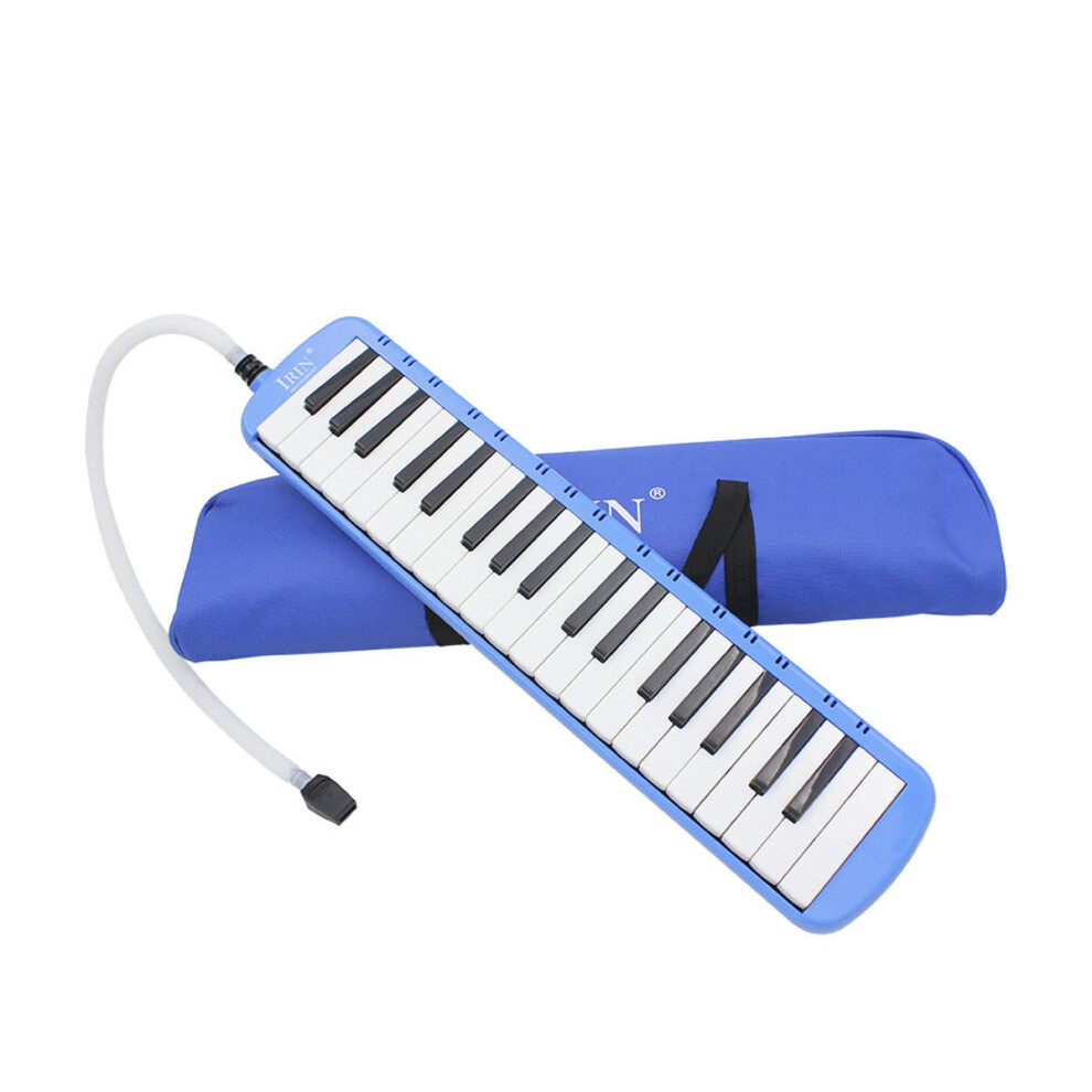 (Blue) 37-Key Melodica Harmonica Electronic Keyboard Mouth Organ With Handbag