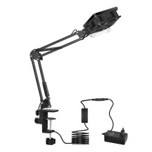 (220V SE5X-3B) 220V Soldering Exhaust Fan Welding Smoking Device with Energy-Saving Lamp Soldering Tool