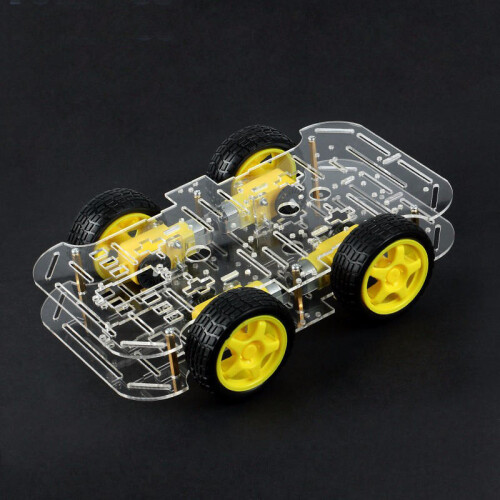 DIY 4WD Smart Robot Car Double-Deck Chassis Kit with Speed Encoder 1